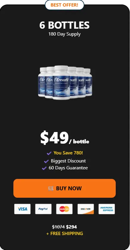 Erexafil 6 bottles